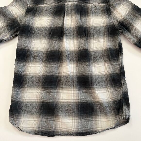 Vans Off The Wall Black Plaid Long Sleeve Button Down Shirt Vans Plaid Shirt 209 - Picture 5 of 11